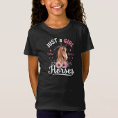 gewoon een meisje dat van paarden houdt t-shirt (Voorkant)