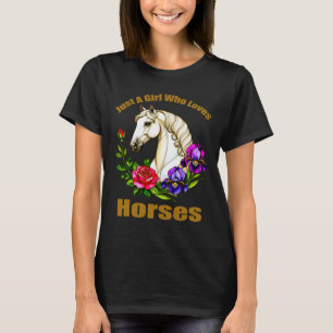 Gewoon Een Meisje Dat Van Paarden Houdt T-shirt