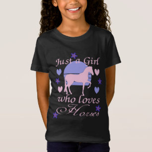 Gewoon een meisje dat van paarden houdt. t-shirt