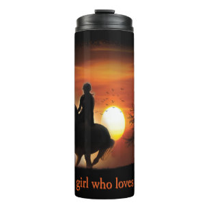 gewoon een meisje dat van paarden houdt thermosbeker