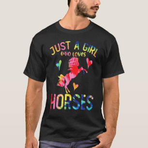 Gewoon Een Meisje Dat Van Paarden Houdt Tie Dye Pa T-shirt