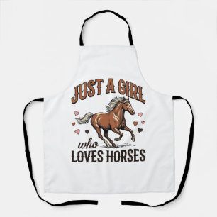 Gewoon Een Meisje Dat Van Paarden Houdt Vintage Pa Schort