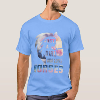 Gewoon een meisje dat van paarden houdt vrienden t-shirt