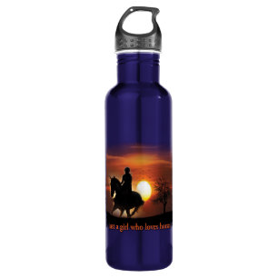 gewoon een meisje dat van paarden houdt waterfles 