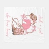 Gewoon een meisje dat van paarden houdt, Western, Fleece Deken (Voorkant (Horizontaal))