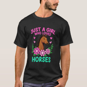 Gewoon een meisje dat van paarden houdt, zuidelijk t-shirt