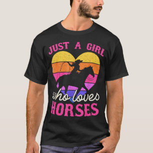 Gewoon Een Meisje Dat Van Paarden Vrouwen Cowgirl T-shirt