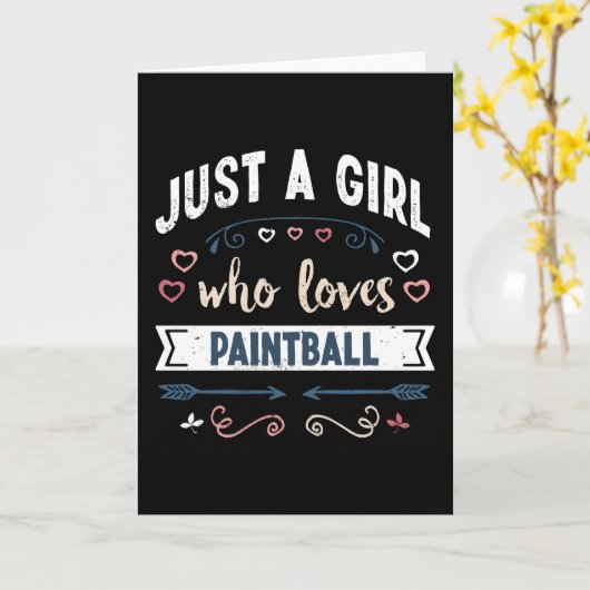 Gewoon een meisje dat van Paintball houdt Grappige Kaart (Gele Bloem)