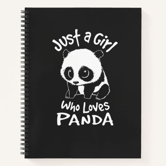 Gewoon een meisje dat van Panda houdt Notitieboek (Voorkant)
