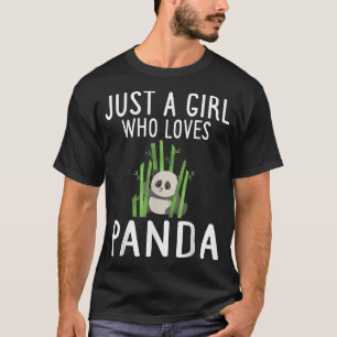 Gewoon een meisje dat van Pandas Cute Panda Beer Z T-shirt