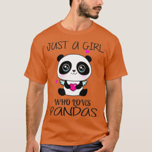 Gewoon een meisje dat van Pandas Cute Panda houdt T-shirt