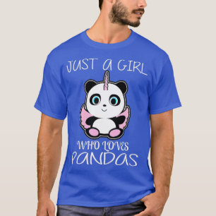 Gewoon een meisje dat van Pandas Cute Panda houdt T-shirt