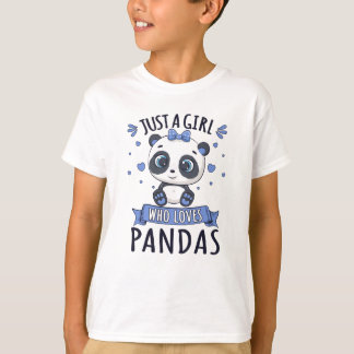 Gewoon een meisje dat van Pandas Dierenvriend Gift T-shirt