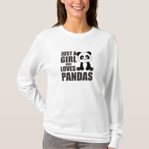 Gewoon een meisje dat van Pandas houdt, die diere T-shirt