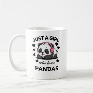 Gewoon een meisje dat van panda's houdt mok - Cute