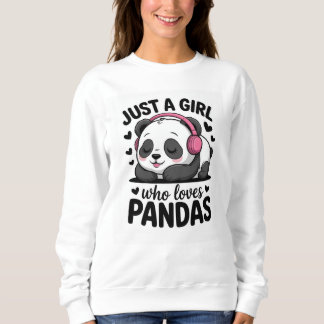 Gewoon Een Meisje Dat Van Panda's Houdt Schattige Trui