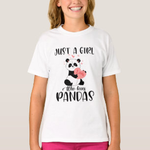 Gewoon een meisje dat van Pandas houdt T-shirt