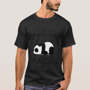 Gewoon een meisje dat van Pandas houdt T-shirt