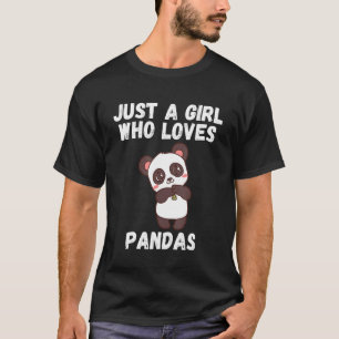 Gewoon een meisje dat van Pandas Panda houdt voor T-shirt