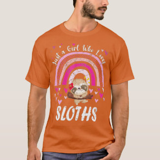 Gewoon een meisje dat van Pandas Rainbow Cute Pand T-shirt