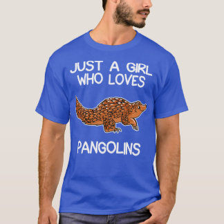 Gewoon een meisje dat van Pangolins 2 houdt T-shirt