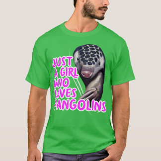 Gewoon een meisje dat van Pangolins houdt T-shirt
