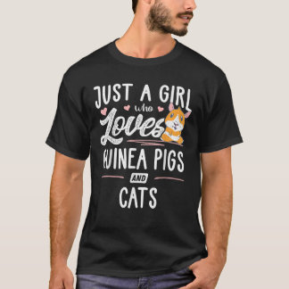 Gewoon een meisje dat van parelhoenders en katten  t-shirt