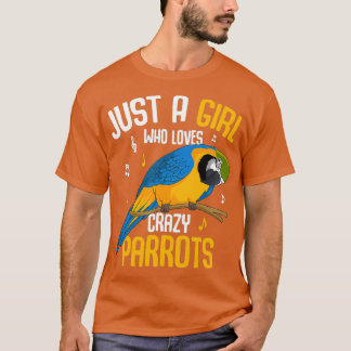 Gewoon een meisje dat van Parrots Bird 1 houdt T-shirt