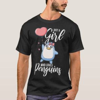 Gewoon een meisje dat van Penguin houdt T-shirt