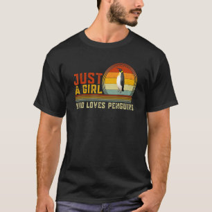 Gewoon een meisje dat van Penguins Cute Penguin Gr T-shirt