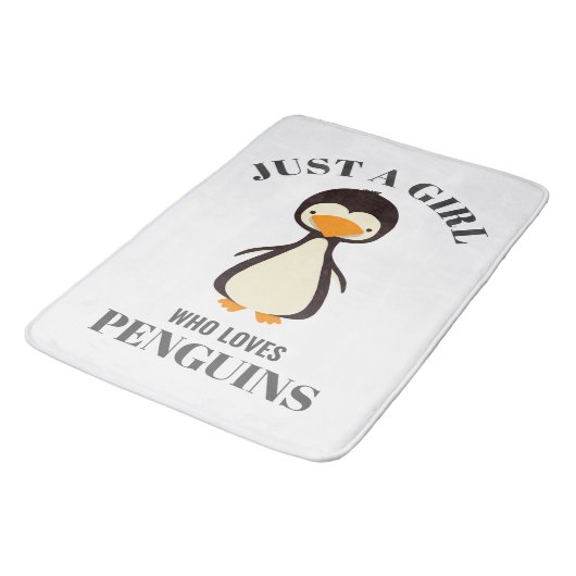 Gewoon een meisje dat van Penguins houdt Badmat (Gekanteld)