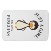Gewoon een meisje dat van Penguins houdt Badmat (Voorkant)