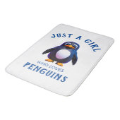 Gewoon een meisje dat van Penguins houdt Badmat (Gekanteld)