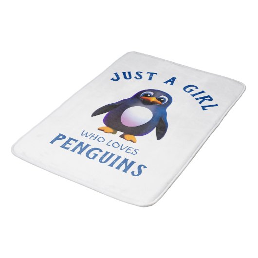 Gewoon een meisje dat van Penguins houdt Badmat (Gekanteld)