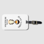 Gewoon een meisje dat van Penguins houdt Bagagelabel (Voorkant (horizontaal))