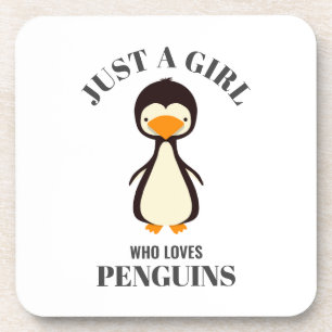 Gewoon een meisje dat van Penguins houdt Bier Onderzetter