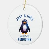 Gewoon een meisje dat van Penguins houdt Keramisch Ornament (Links)