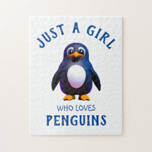 Gewoon een meisje dat van Penguins houdt Legpuzzel