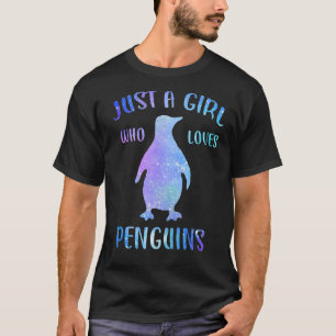 Gewoon een meisje dat van Penguins Penguin houdt T-shirt