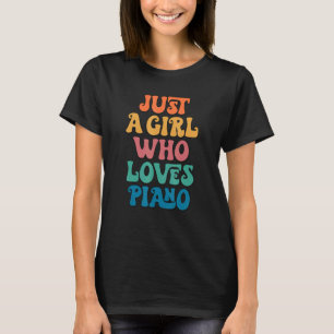 Gewoon een meisje dat van Piano Pianist Piano Play T-shirt