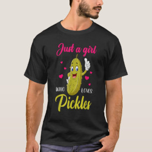 Gewoon een meisje dat van Pickles Cucumber Vegan P T-shirt