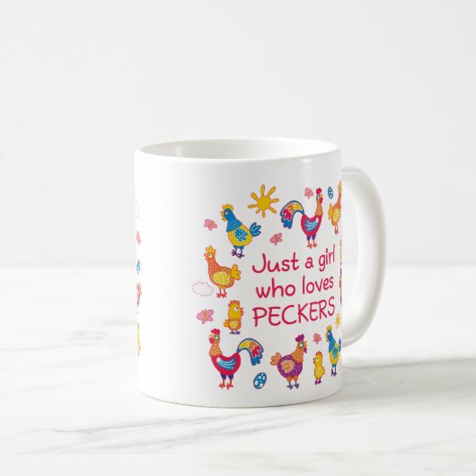 Gewoon een meisje dat van pikkers houdt koffiemok (Voorkant rechts)