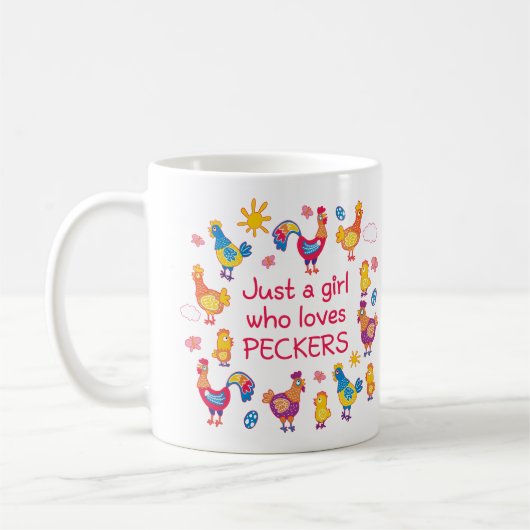 Gewoon een meisje dat van pikkers houdt koffiemok (Links)