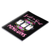 Gewoon een meisje dat van pinguïns houdt Gift Wome Notitieboek (Linkerzijde)