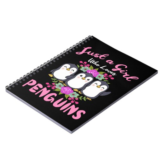 Gewoon een meisje dat van pinguïns houdt Gift Wome Notitieboek (Linkerzijde)