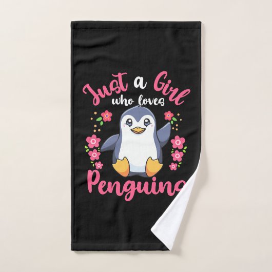 Gewoon een meisje dat van pinguïns houdt handdoek (Handdoek)