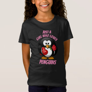 Gewoon een meisje dat van pinguïns houdt t-shirt
