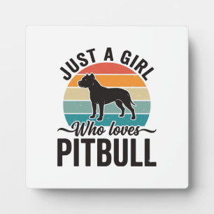 Gewoon een meisje dat van Pitbull houdt Vintage ho Fotoplaat