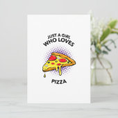 Gewoon een meisje dat van pizza houdt, grappig Ita (Staand voorkant)