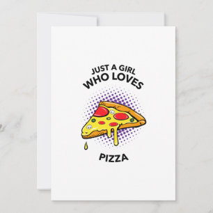 Gewoon een meisje dat van pizza houdt, grappig Ita Bedankkaart